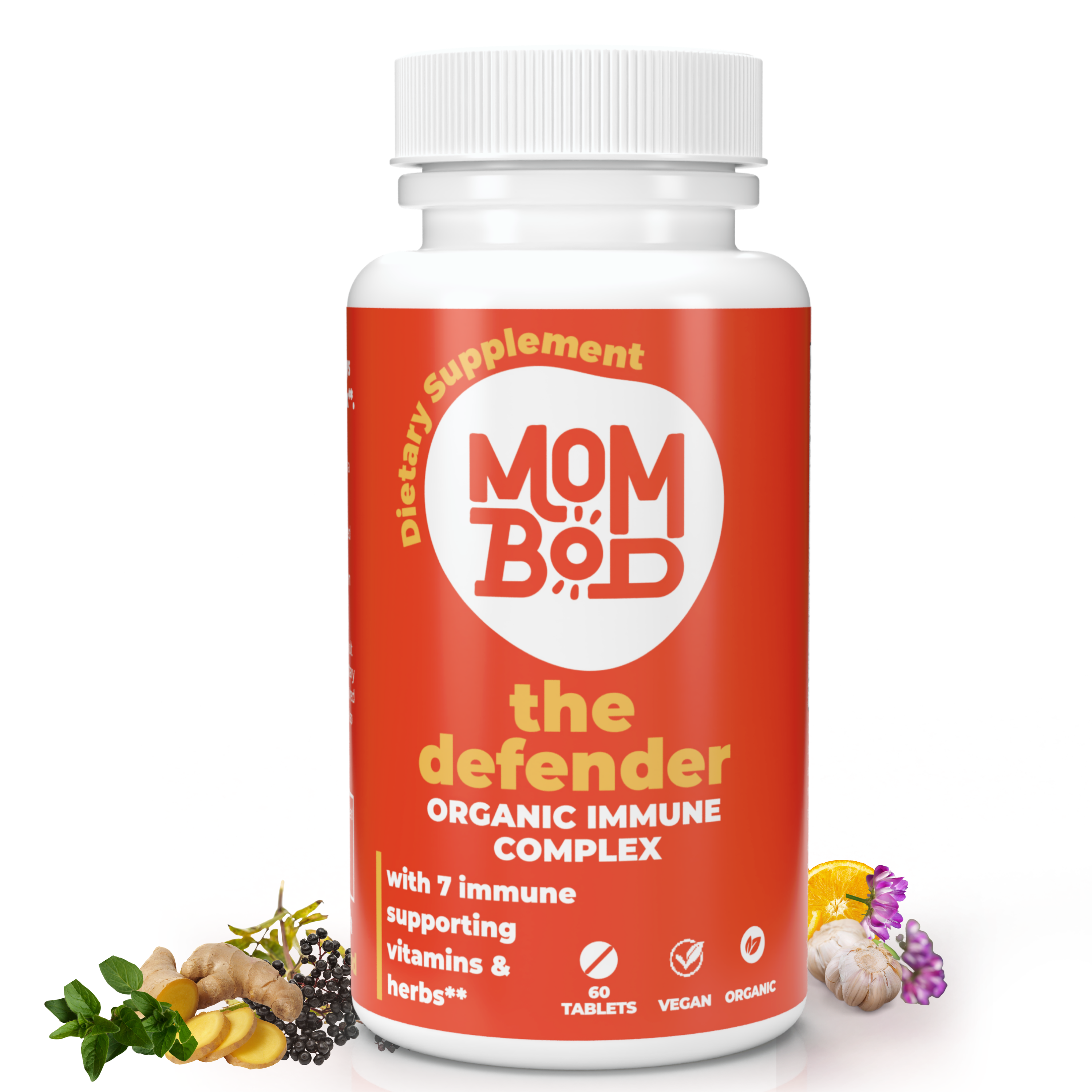 The Defender | 7-in-1 Organic Immune Complex | 60 Tablets