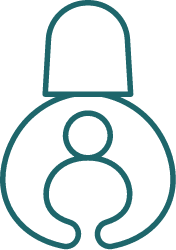 Mother and daughter icon